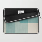 Light Blue Aqua Minimalist Geometric Artwork Laptop Sleeve Gallery Image 2