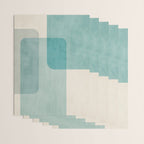 Light Blue Aqua Minimalist Geometric Artwork Wrapping Paper Gallery Image 3