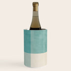 Light Blue Aqua Minimalist Geometric Artwork Wine Chiller Gallery Image 3