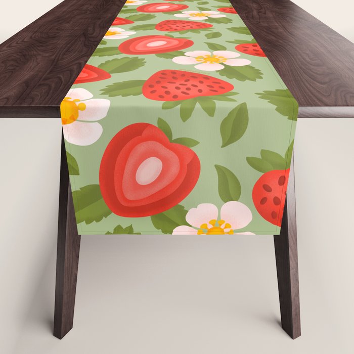 Strawberry Pattern - Amalfi Coast Cocktails Table Runner Gallery Image 1