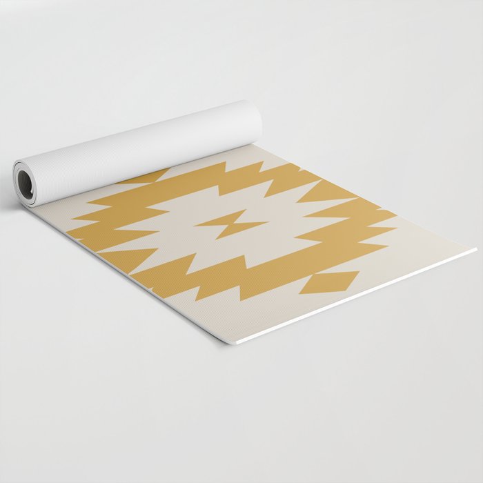 Southwestern Minimalism - Golden Yellow Neutral Beige Yoga Mat Gallery Image 2