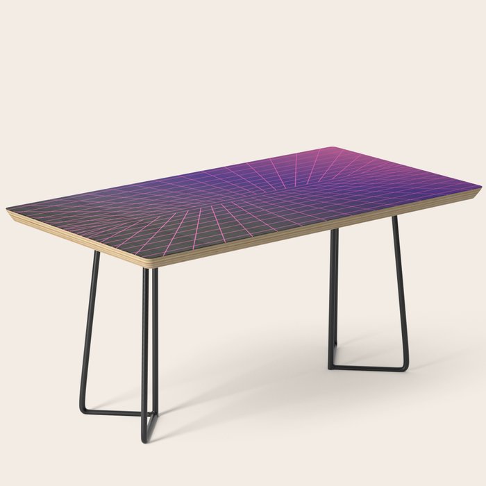 Outrun Grid / 80s Retro Coffee Table Gallery Image 1