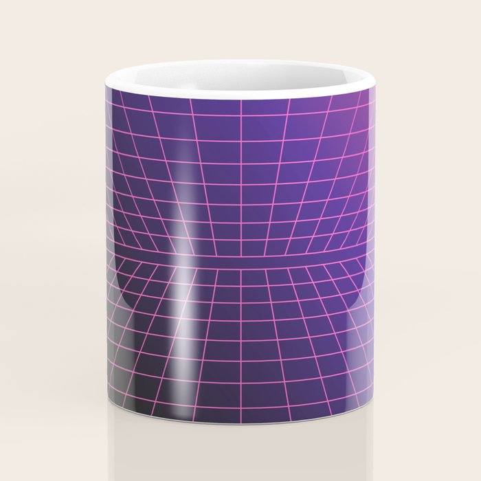 Outrun Grid / 80s Retro Coffee Mug Gallery Image 4
