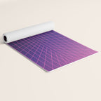 Outrun Grid / 80s Retro Yoga Mat Gallery Image 2