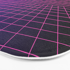 Outrun Grid / 80s Retro Bath Mat Gallery Image 3
