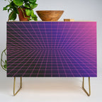 Outrun Grid / 80s Retro Credenza Gallery Image 1