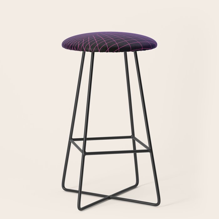 Outrun Grid / 80s Retro Stool Gallery Image 1