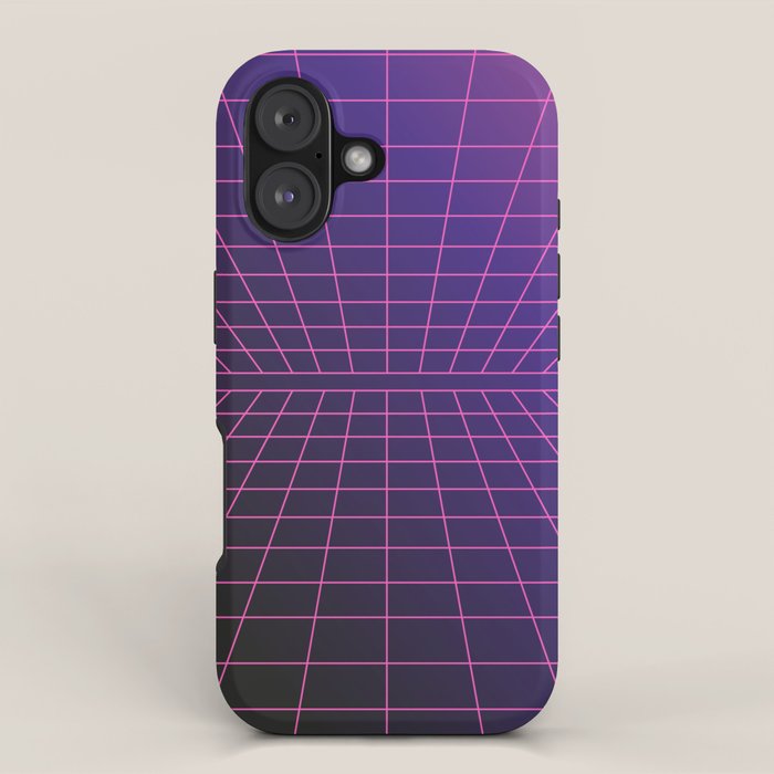 Outrun Grid / 80s Retro iPhone Case Gallery Image 1