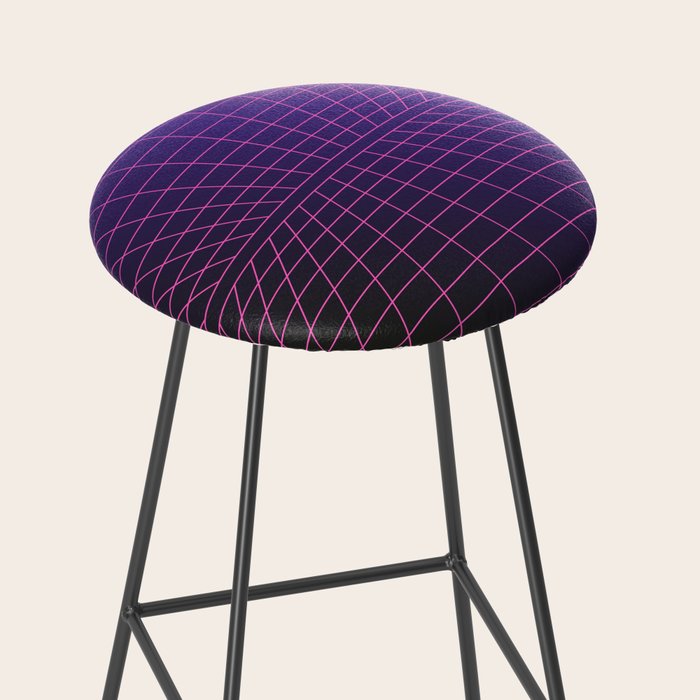 Outrun Grid / 80s Retro Stool Gallery Image 2