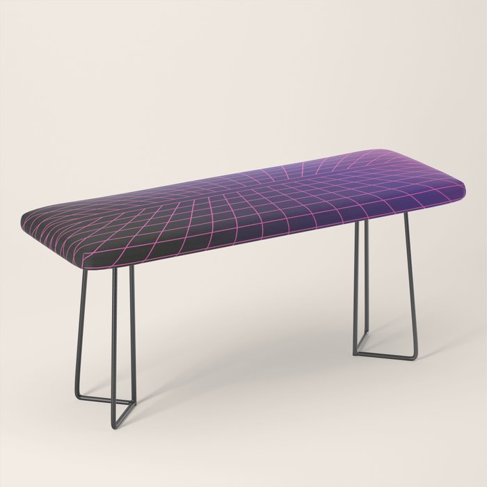 Outrun Grid / 80s Retro Bench Gallery Image 1