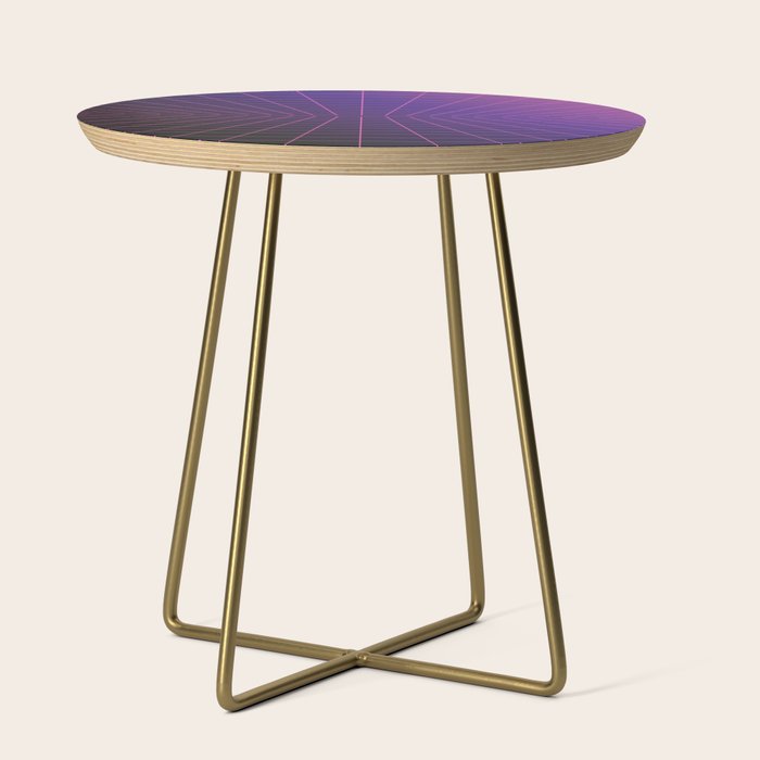 Outrun Grid / 80s Retro Side Table Gallery Image 1