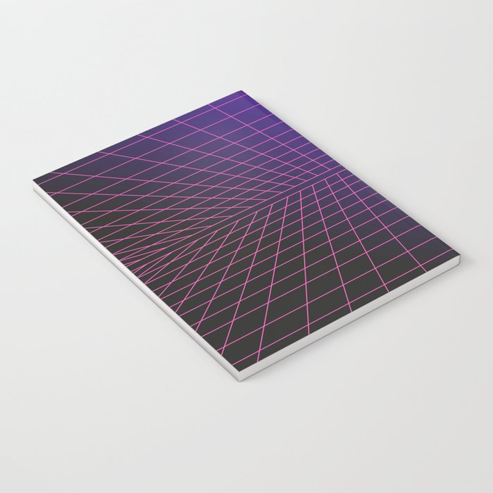 Outrun Grid / 80s Retro Notebook Gallery Image 3