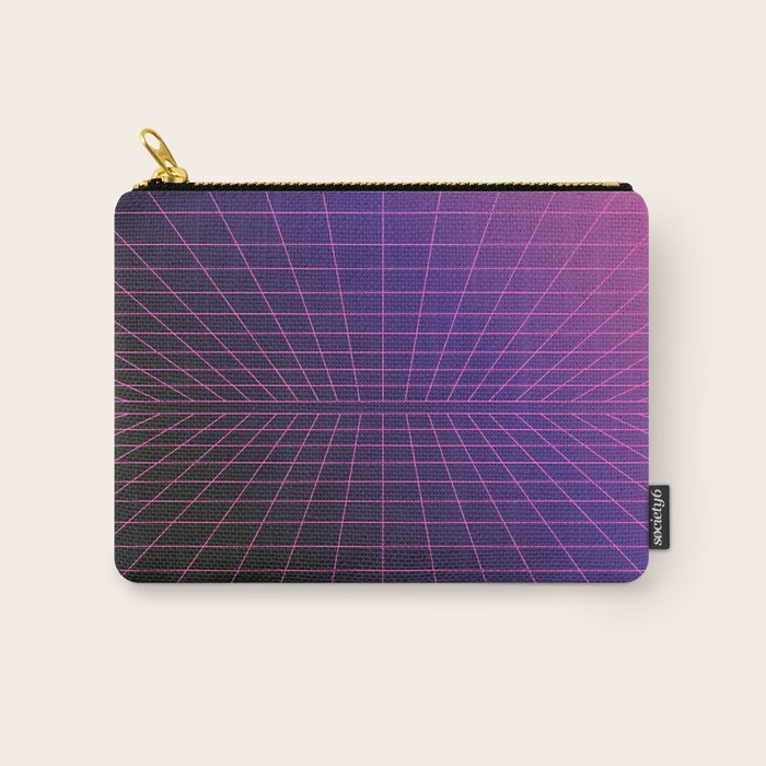 Outrun Grid / 80s Retro Carry All Pouch Gallery Image 1