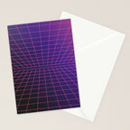 Outrun Grid / 80s Retro Stationery Card Gallery Image 2