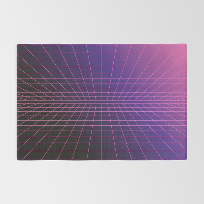 Outrun Grid / 80s Retro Rug Gallery Image 2