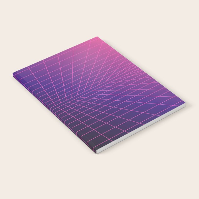 Outrun Grid / 80s Retro Notebook Gallery Image 2