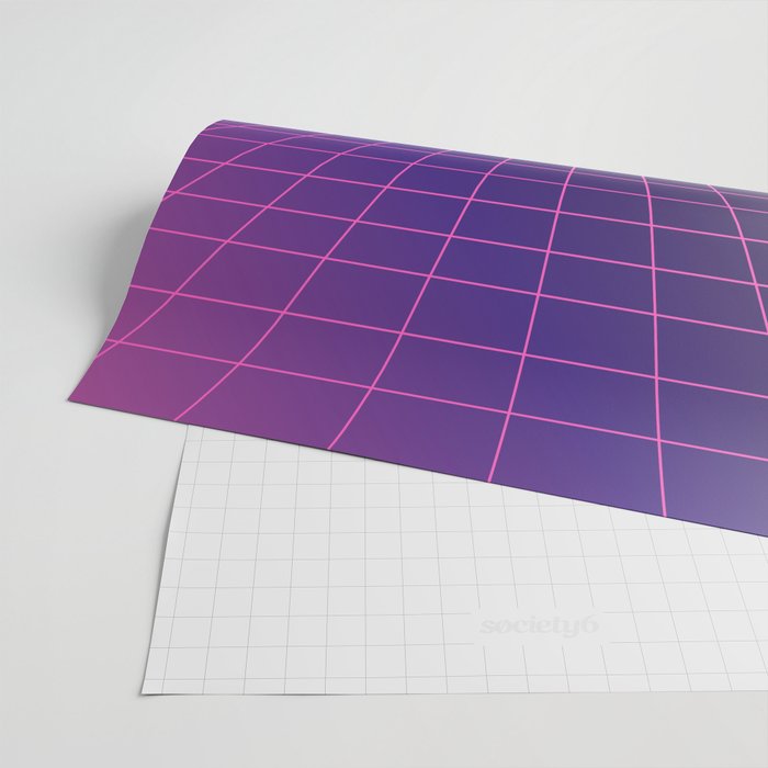 Outrun Grid / 80s Retro Wrapping Paper Gallery Image 2