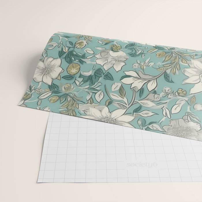 Elegant Vintage Floral Pattern Wrapping Paper Gallery Image 2