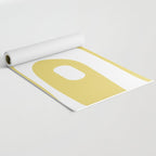 Piquet Mid Century Modern Abstract Pattern in Retro Yellow and White Yoga Mat Gallery Image 2