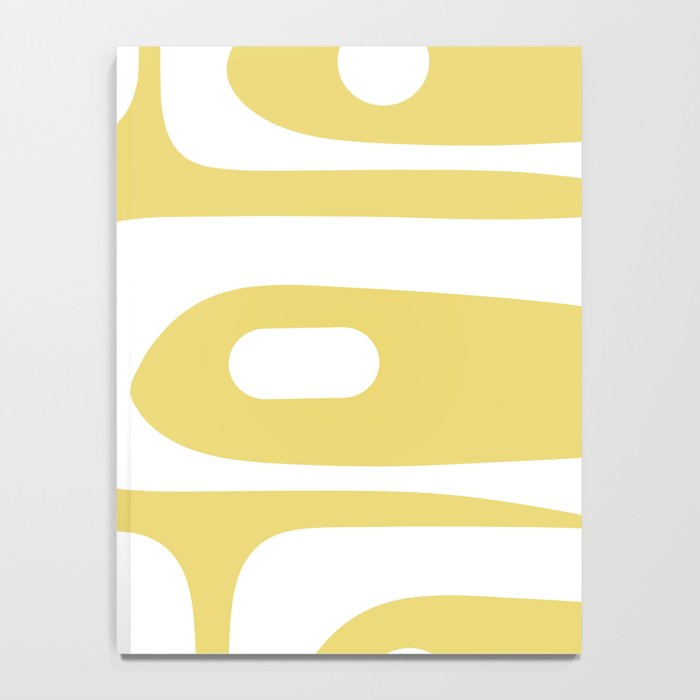 Piquet Mid Century Modern Abstract Pattern in Retro Yellow and White Notebook Gallery Image 4