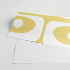 Piquet Mid Century Modern Abstract Pattern in Retro Yellow and White Wrapping Paper Gallery Image 2
