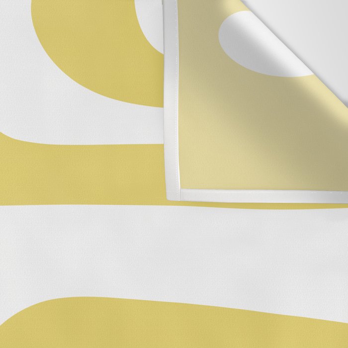 Piquet Mid Century Modern Abstract Pattern in Retro Yellow and White Wall Tapestry Gallery Image 3