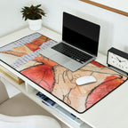 joy - botanical mixed media watercolor abstract Desk Mat Gallery Image 2