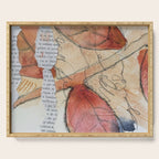 joy - botanical mixed media watercolor abstract Serving Tray Gallery Image 1