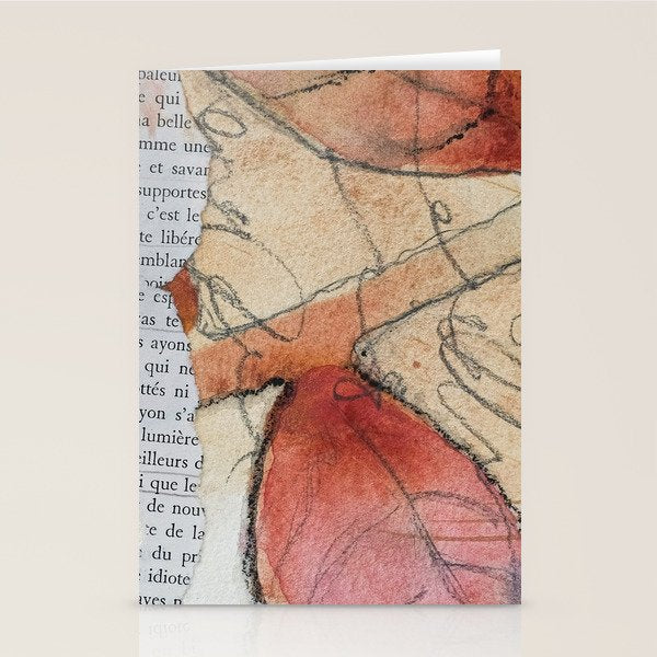 joy - botanical mixed media watercolor abstract Stationery Card Gallery Image 2