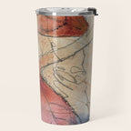 joy - botanical mixed media watercolor abstract Travel Mug Gallery Image 2