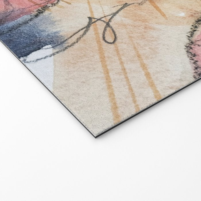 joy - botanical mixed media watercolor abstract Welcome Mat Gallery Image 2