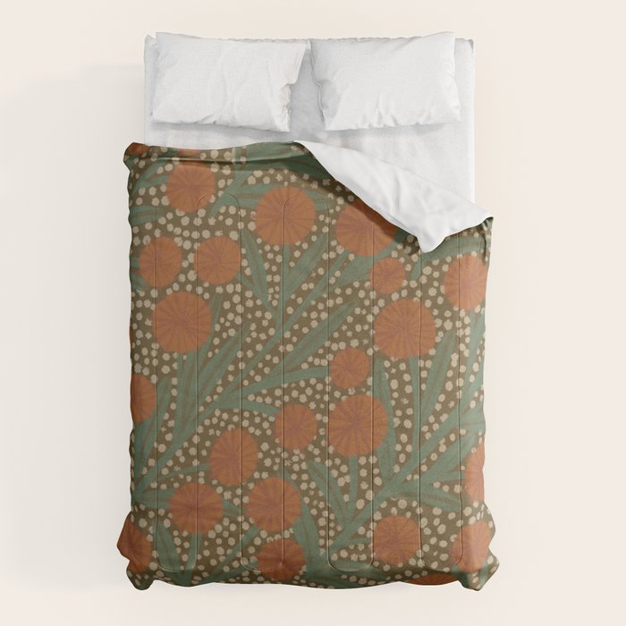 Summer Garden / Green & Orange Comforter Gallery Image 6