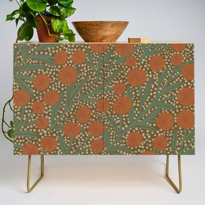 Summer Garden / Green & Orange Credenza Gallery Image 1