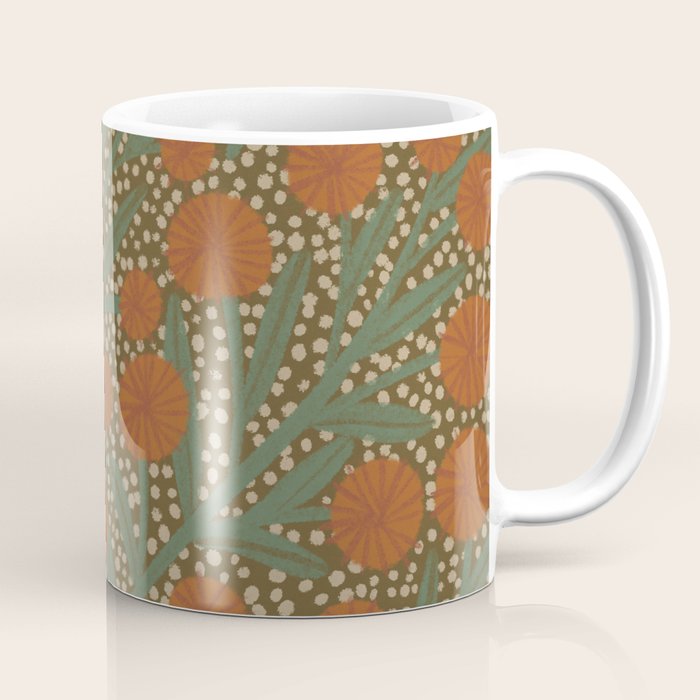 Summer Garden / Green & Orange Coffee Mug Gallery Image 1