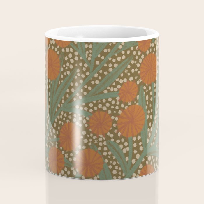 Summer Garden / Green & Orange Coffee Mug Gallery Image 4