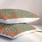 Summer Garden / Green & Orange Pillow Sham Gallery Image 3