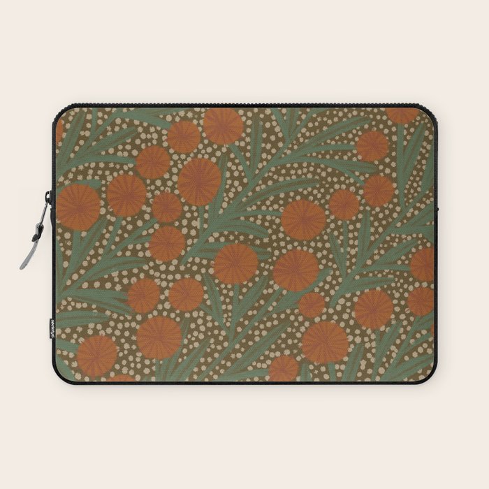 Summer Garden / Green & Orange Laptop Sleeve Gallery Image 1