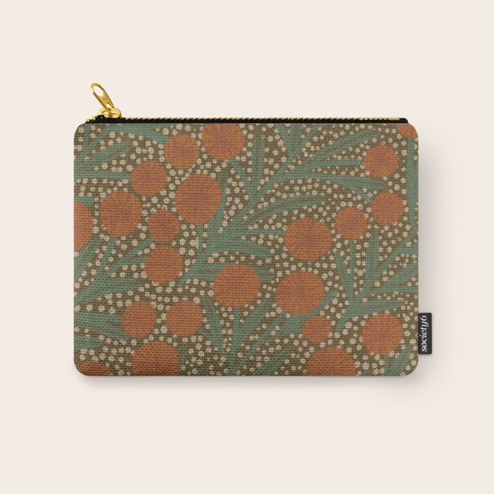 Summer Garden / Green & Orange Carry All Pouch Gallery Image 1