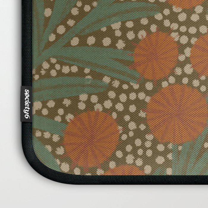 Summer Garden / Green & Orange Laptop Sleeve Gallery Image 3