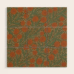 Summer Garden / Green & Orange Wood Wall Art Gallery Image 1