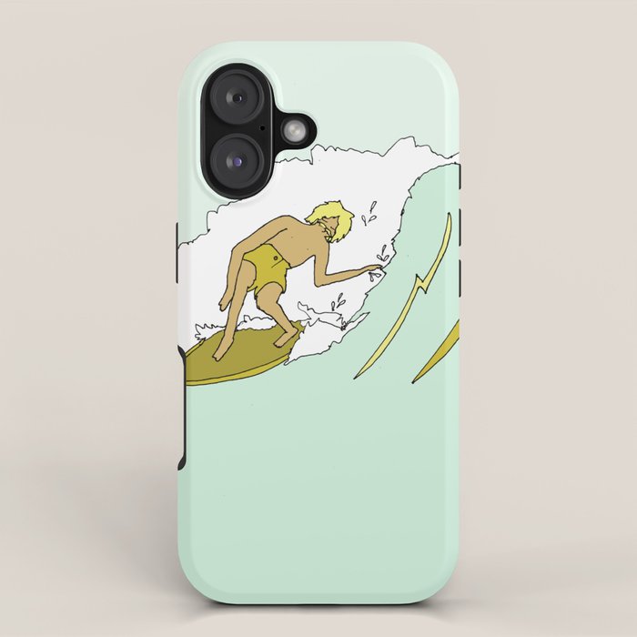 70s outer banks surf // retro surf by surfy birdy iPhone Case Gallery Image 1