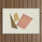 3 Forms Composition - Pink Outdoor Rug Gallery Image 1