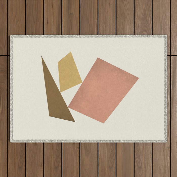 3 Forms Composition - Pink Outdoor Rug Gallery Image 1