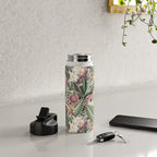 Vintage & Shabby Chic - Sepia Pink Tropical Bird Summer Garden Water Bottle Gallery Image 4