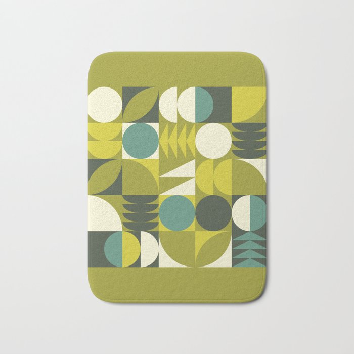 Vintage Geometric 01D Bath Mat Gallery Image 1