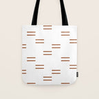double dash in burnt orange on white Tote Bag Gallery Image 1