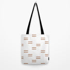 double dash in burnt orange on white Tote Bag Gallery Image 2