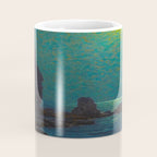 Granville Redmond Catalina Island Coast Under a Moonlit Sky Oil Painting Vintage American Art Coffee Mug Gallery Image 4