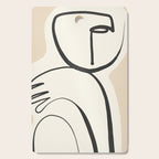 Lady Portrait Abstract Minimal  Line Art 3 Cutting Board Gallery Image 1