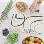 Lady Portrait Abstract Minimal  Line Art 3 Cutting Board Gallery Image 2